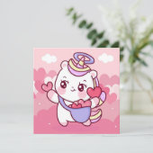 Cute Valentijnsdag Feestdagenkaart (Staand voorkant)