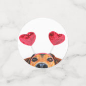 Cute Valentijnsdag Funny Dog Heart Headband Confetti (Kleine voorkant)