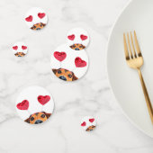 Cute Valentijnsdag Funny Dog Heart Headband Confetti (Groep)