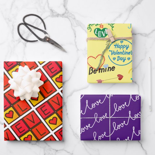 Cute Valentijnsdag gift Inpakpapier Vel (Voorkant)