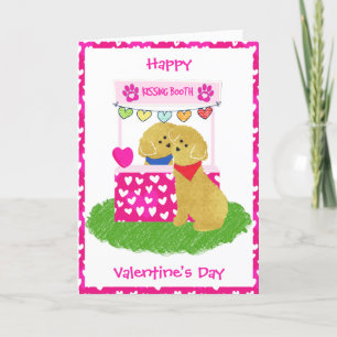 Cute Valentijnsdag Goldendoles KissingBooth Feestdagen Kaart