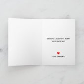 Cute Valentijnsdag Grandson Hearts Love Deer Feestdagen Kaart (Binnen)