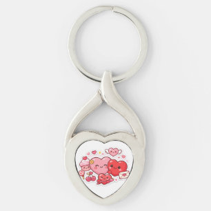 Cute Valentijnsdag Hart Sleutelhanger – Perfect ca