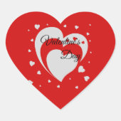 Cute Valentijnsdag Heart Sticker (Voorkant)
