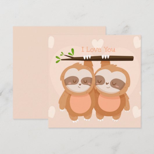 Cute Valentijnsdag Holiday Card Feestdagenkaart (Voorkant / Achterkant)