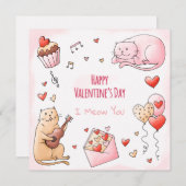 Cute Valentijnsdag Holiday Card Feestdagenkaart (Voorkant / Achterkant)