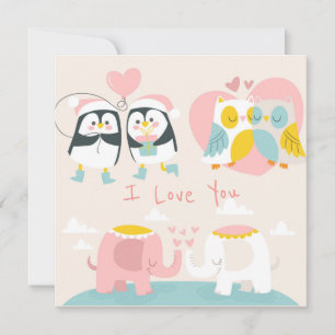 Cute Valentijnsdag Holiday Card Feestdagenkaart