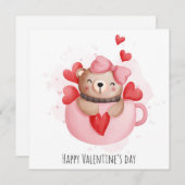 Cute Valentijnsdag Holiday Card Feestdagenkaart (Voorkant / Achterkant)