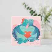 Cute Valentijnsdag Holiday Card Feestdagenkaart (Staand voorkant)