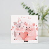 Cute Valentijnsdag Holiday Card Feestdagenkaart (Staand voorkant)