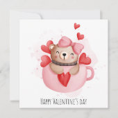 Cute Valentijnsdag Holiday Card Feestdagenkaart (Voorkant)