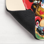  Cute Valentijnsdag, jongen op een scooter Muismat (Hoek)