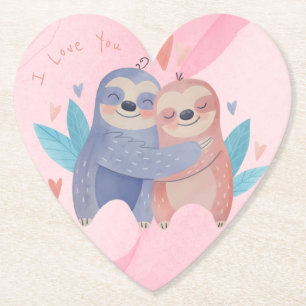 Cute Valentijnsdag Kartonnen Onderzetters