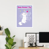 Cute Valentijnsdag Kat Poster (Thuiskantoor)