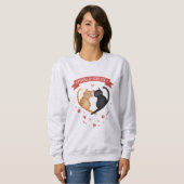 Cute Valentijnsdag katten sweatshirt (Voorkant volledig)