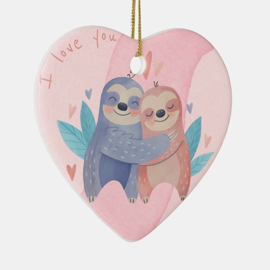 Cute Valentijnsdag keramisch Ornament (Rechts)