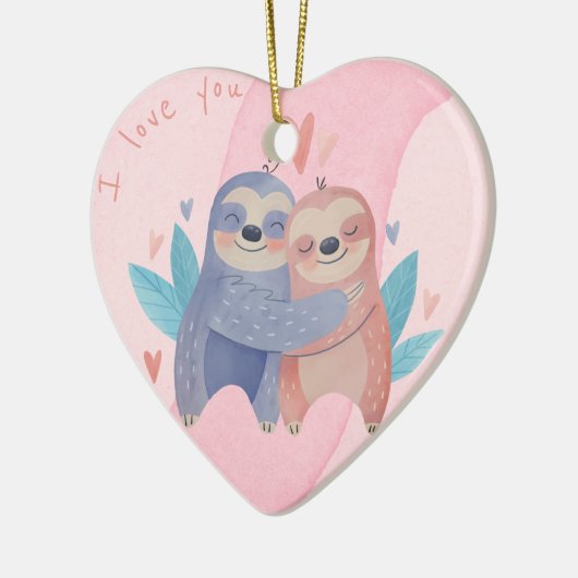 Cute Valentijnsdag keramisch Ornament (Links)