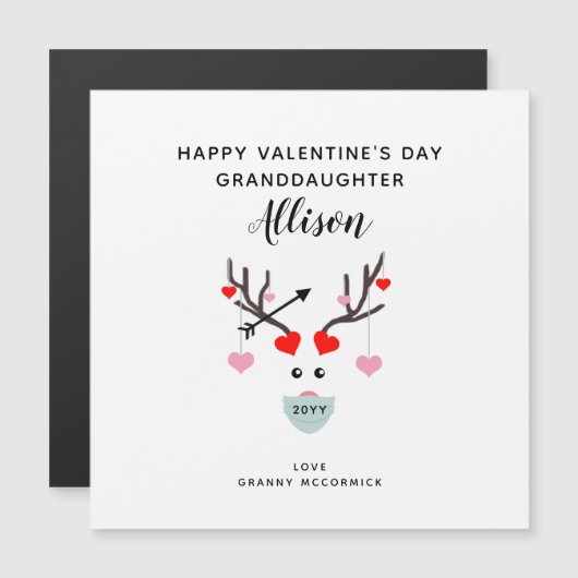 Cute Valentijnsdag kleindochter Hararts Magnet (Voorkant / Achterkant)