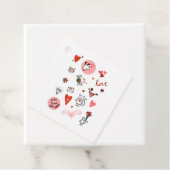 Cute Valentijnsdag Love Cartoon Bedankjes Labels (In situ)