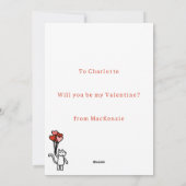 Cute Valentijnsdag Love Cartoon Feestdagenkaart (Achterkant)