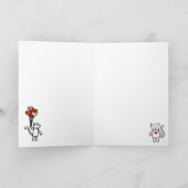 Cute Valentijnsdag Love Cartoon Kaart (Binnen)