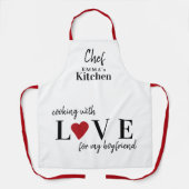 Cute Valentijnsdag love hart custom vriendin Schort (Voorkant)