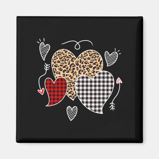 Cute Valentijnsdag Love Hearts Girls Kinder Tiener Magneet (Voorkant)