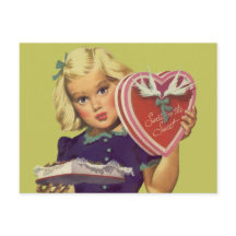 Cute Valentijnsdag, meisje met chocolade