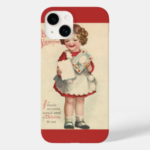 Cute Valentijnsdag, meisje met liefdesbrief Case-Mate iPhone Case