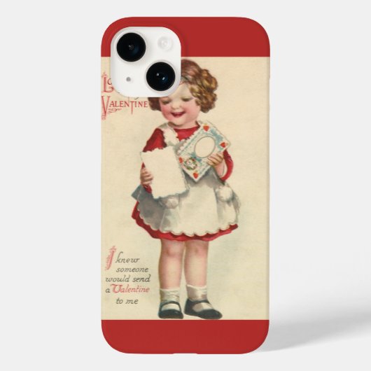  Cute Valentijnsdag, meisje met liefdesbrief Case-Mate iPhone Case (Achterkant)