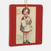  Cute Valentijnsdag, meisje met liefdesbrief Keramisch Ornament (Rechts)