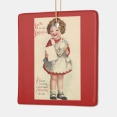  Cute Valentijnsdag, meisje met liefdesbrief Keramisch Ornament (Links)