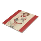  Cute Valentijnsdag, meisje met liefdesbrief Tegeltje (Zijkant)