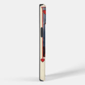 Cute Valentijnsdag, meisje met rood hart Case-Mate iPhone Case (Achterkant / Rechts)