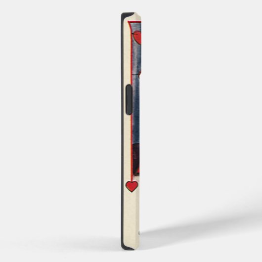 Cute Valentijnsdag, meisje met rood hart Case-Mate iPhone Case (Achterkant / Rechts)