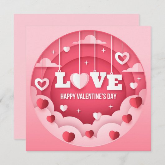 Cute Valentijnsdag Note Kaart (Voorkant / Achterkant)