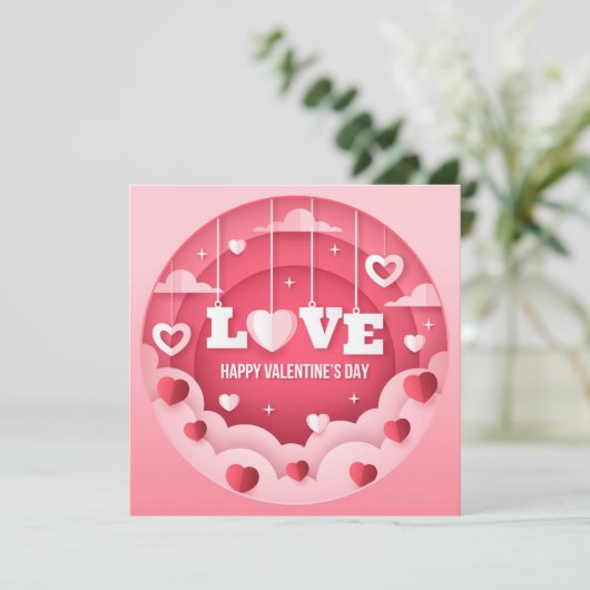 Cute Valentijnsdag Note Kaart (Staand voorkant)