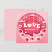 Cute Valentijnsdag Note Kaart (Voorkant / Achterkant)
