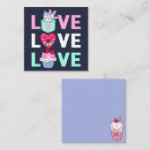 Cute Valentijnsdag Note Kaart Notitiekaartje (Voorkant / Achterkant)