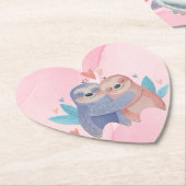 Cute Valentijnsdag Paper Onderzetter (Gekanteld)