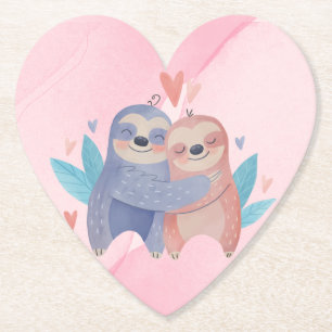 Cute Valentijnsdag Paper Onderzetter