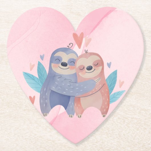 Cute Valentijnsdag Paper Onderzetter (Voorkant)