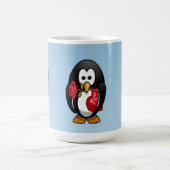Cute Valentijnsdag Penguin Funny Cartoon Koffiemok (Center)