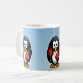 Cute Valentijnsdag Penguin Funny Cartoon Koffiemok (Voorkant links)