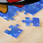 Cute Valentijnsdag Penguin Funny Cartoon Legpuzzel (Zijkant)