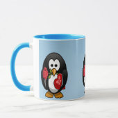 Cute Valentijnsdag Penguin Funny Cartoon Mok (Links)