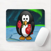 Cute Valentijnsdag Penguin Funny Cartoon Muismat (Met muis)