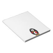 Cute Valentijnsdag Penguin Funny Cartoon Notitieblok (Schuin)