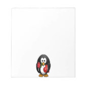 Cute Valentijnsdag Penguin Funny Cartoon Notitieblok (Voorkant)