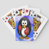 Cute Valentijnsdag Penguin Funny Cartoon Pokerkaarten (Achterkant)